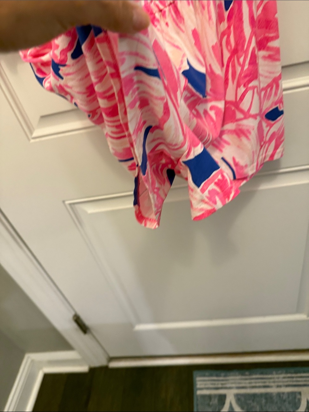 Lilly Pulitzer Pink & Blue Tropical Print Women's Shorts Romper Jumpsuit medium - Picture 3 of 5